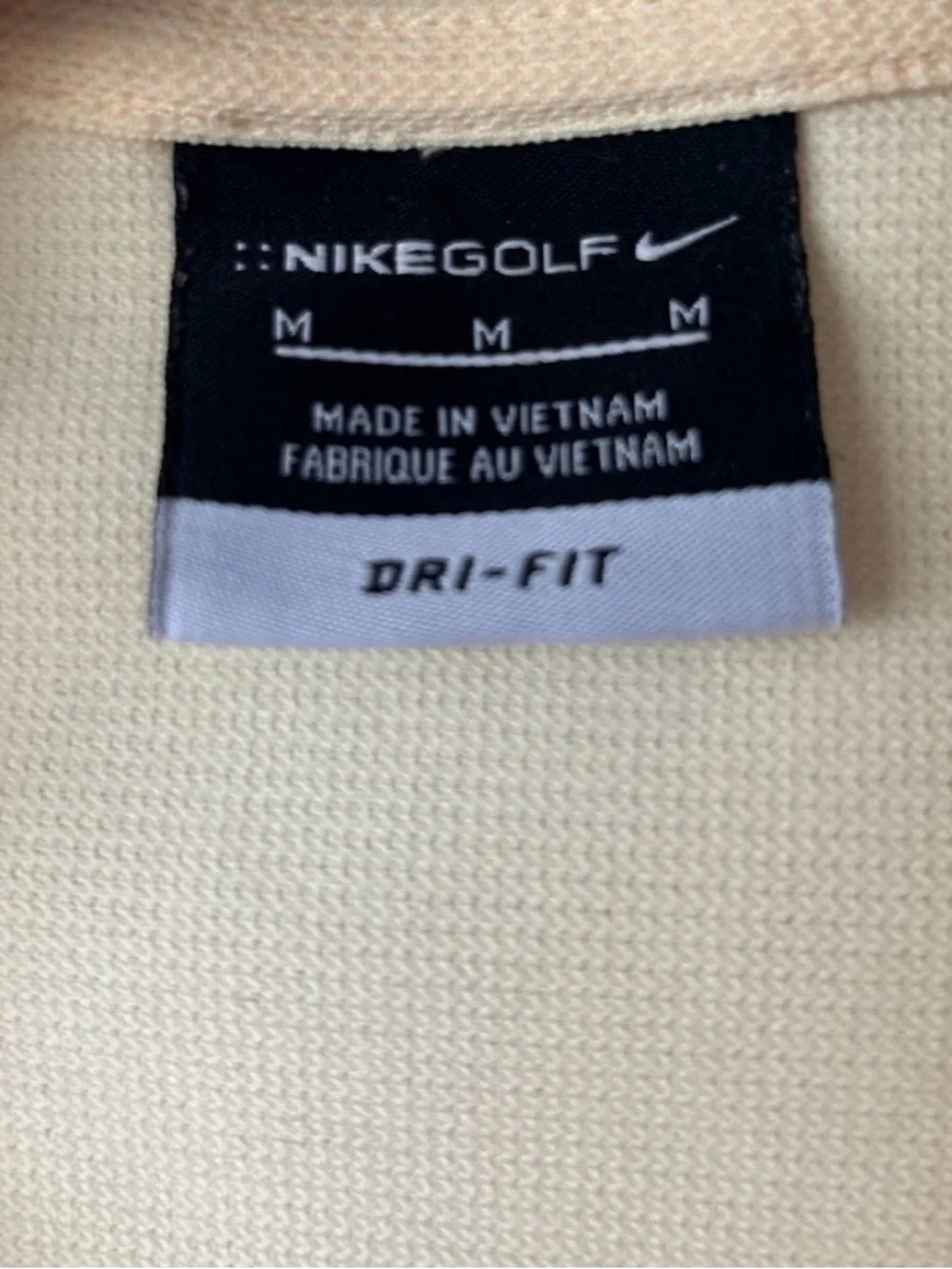 Nike Golf Dri-FIT Polo Men’s Medium Yellow Performance Short Sleeve Shirt